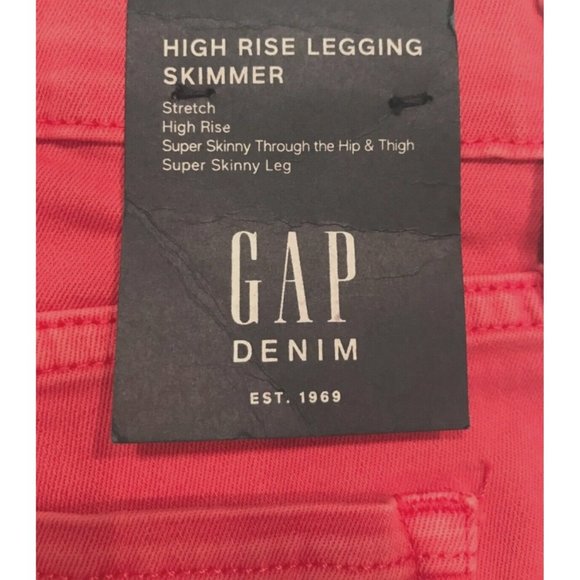 NWT GAP High Rise Legging Skimmer Sz 6 Faded Pink Stretch #494368 - Picture 4 of 6